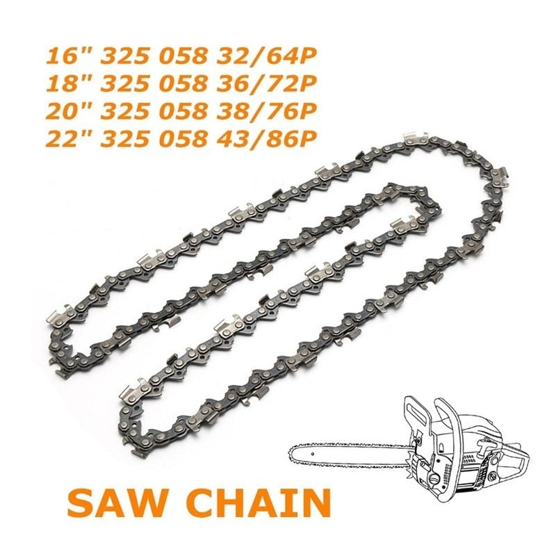 Chainsaw Chain Semi Chisel 64-72-76-86 Drive Links for 0.325 In Pitch Bars