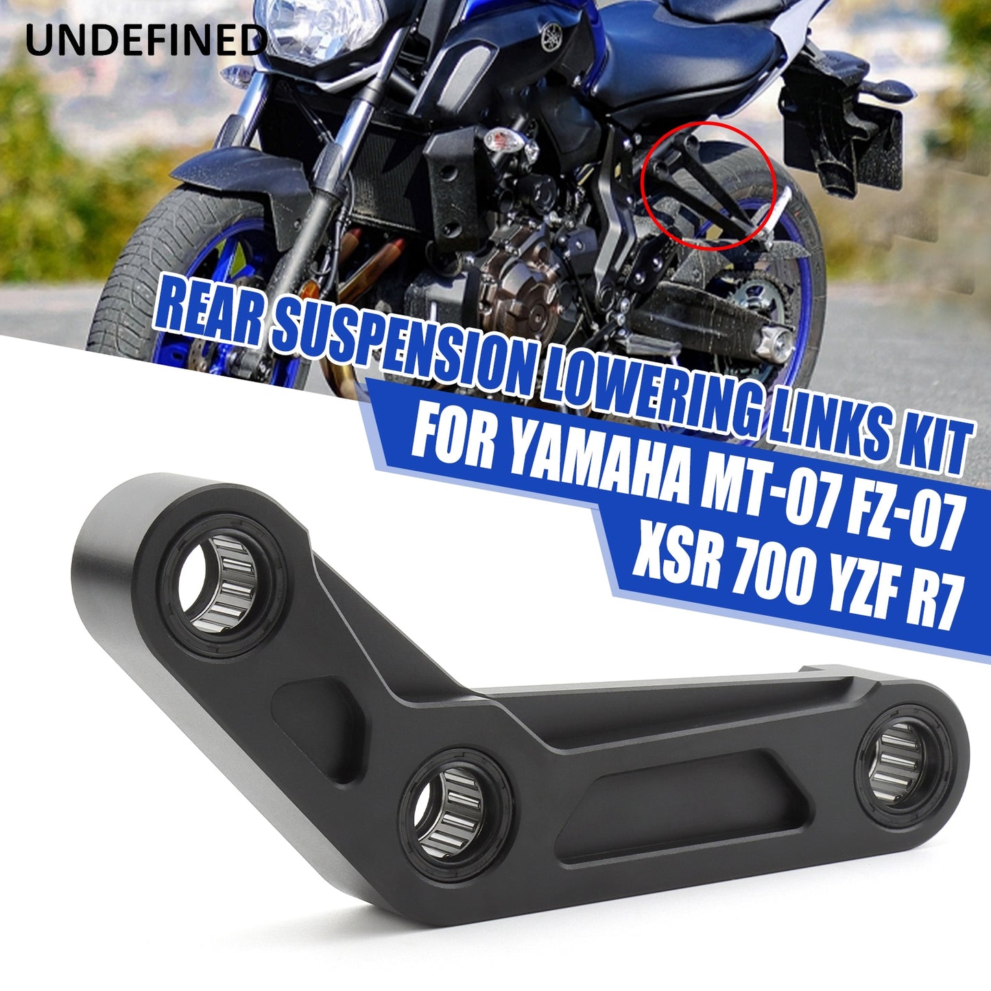 Kit de liens d'abaissement de suspension arrière de moto, pour Yamaha YZF R7 MT FZ 07 XSR 700