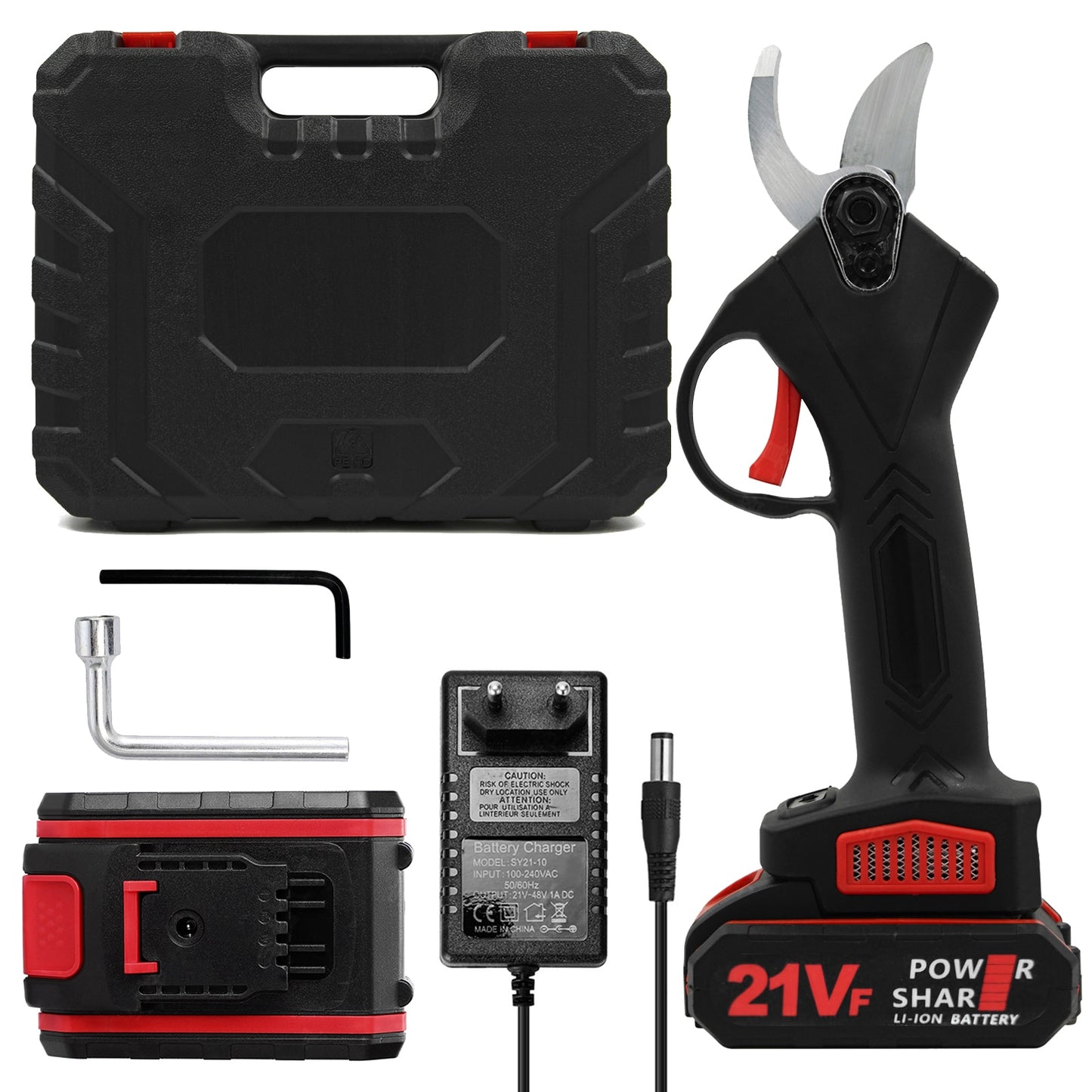 4 In 21V 30mm Battery Chainsaw 88VF pruning shear set w 2 Batteries and charger