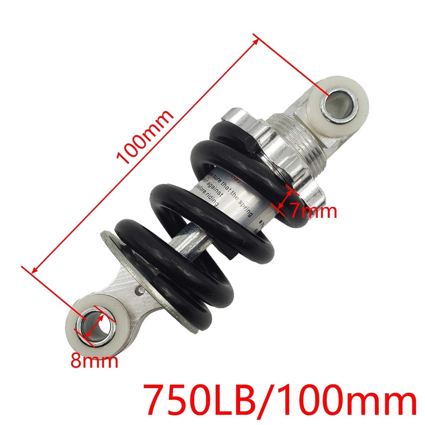 Amortiguador de motocicleta para bicicleta de bolsillo E-Scooter 100-210 mm, 650-1200 lb