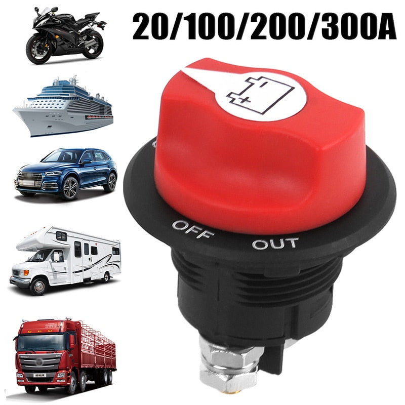 Interrupteur d'alimentation de batterie de voiture, 50-300A, pour camion, moto, bateau