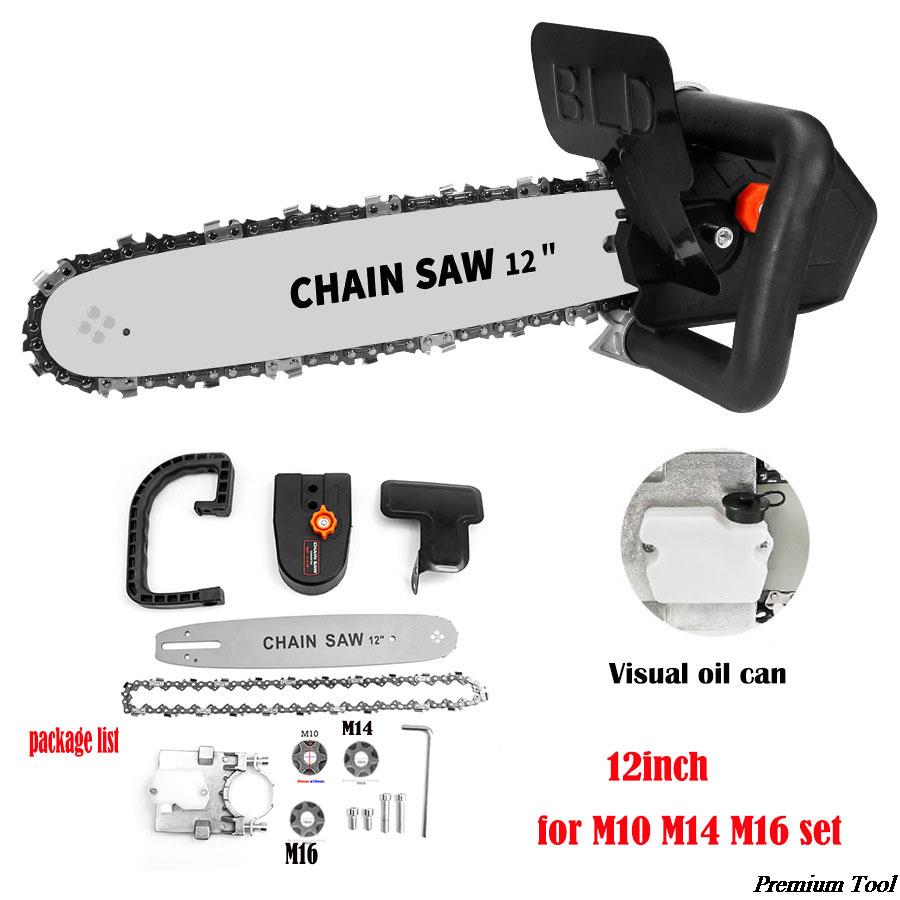 Angle Grinder to 11.5-12 In-29-30cm Chainsaw conversion Kit