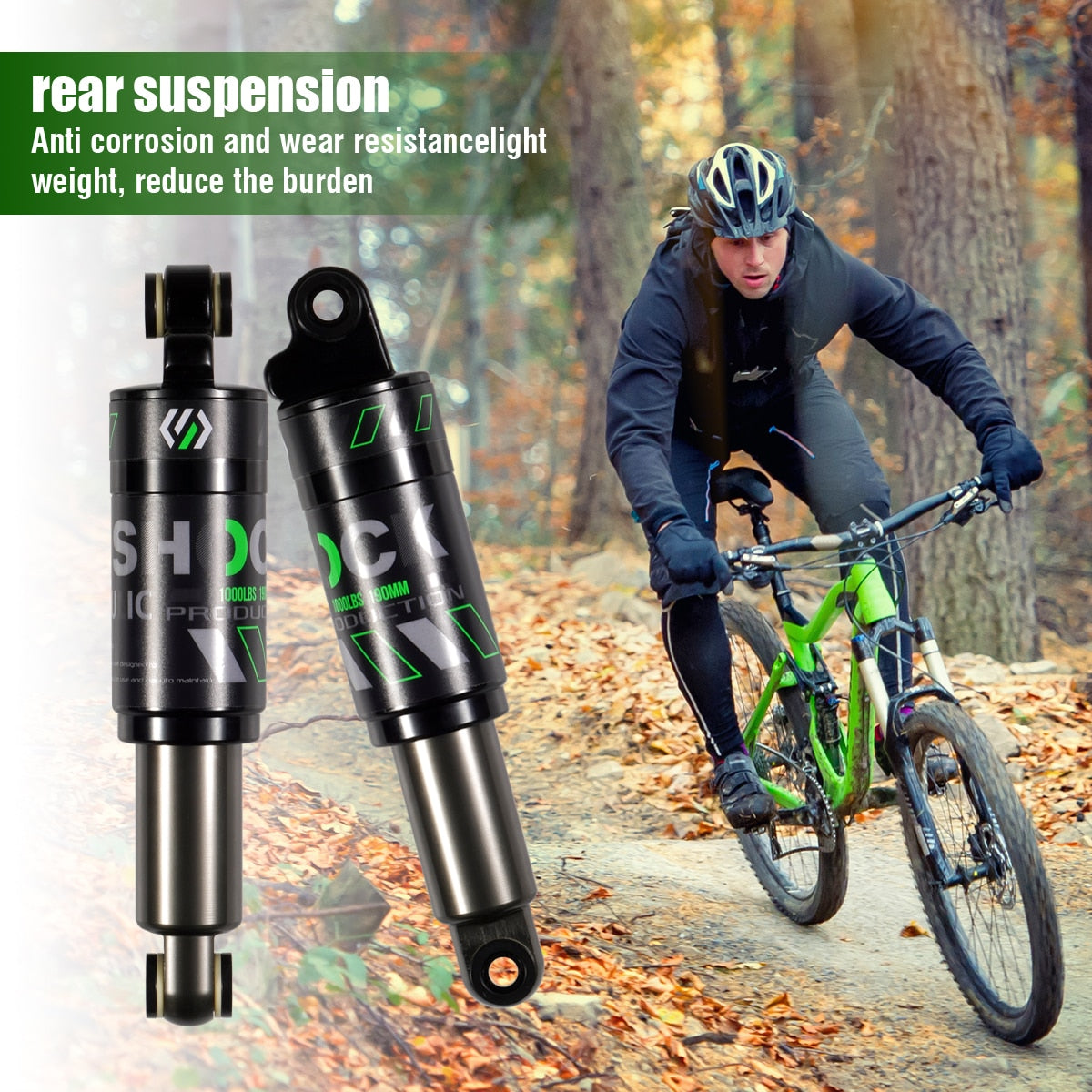 Suspension hydraulique arrière VTT Mountain Fat Bike 120 - 200 mm