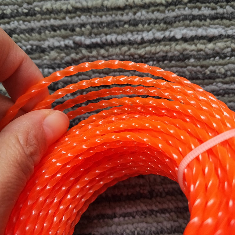 Fil nylon pour coupe-bordure, bobine de 15m, épaisseur 2,4mm, 2,7mm, 3mm