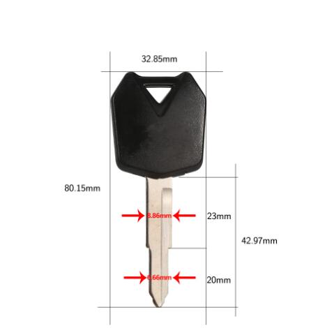 Llave ciega de hoja sin cortar para motocicleta Kawasaki ZZR ZZR600 ZZR400 ZXR400 ZX9R ZX10R ZX6R Z900 Z750 Z800 Z1000 puede poner Chip 