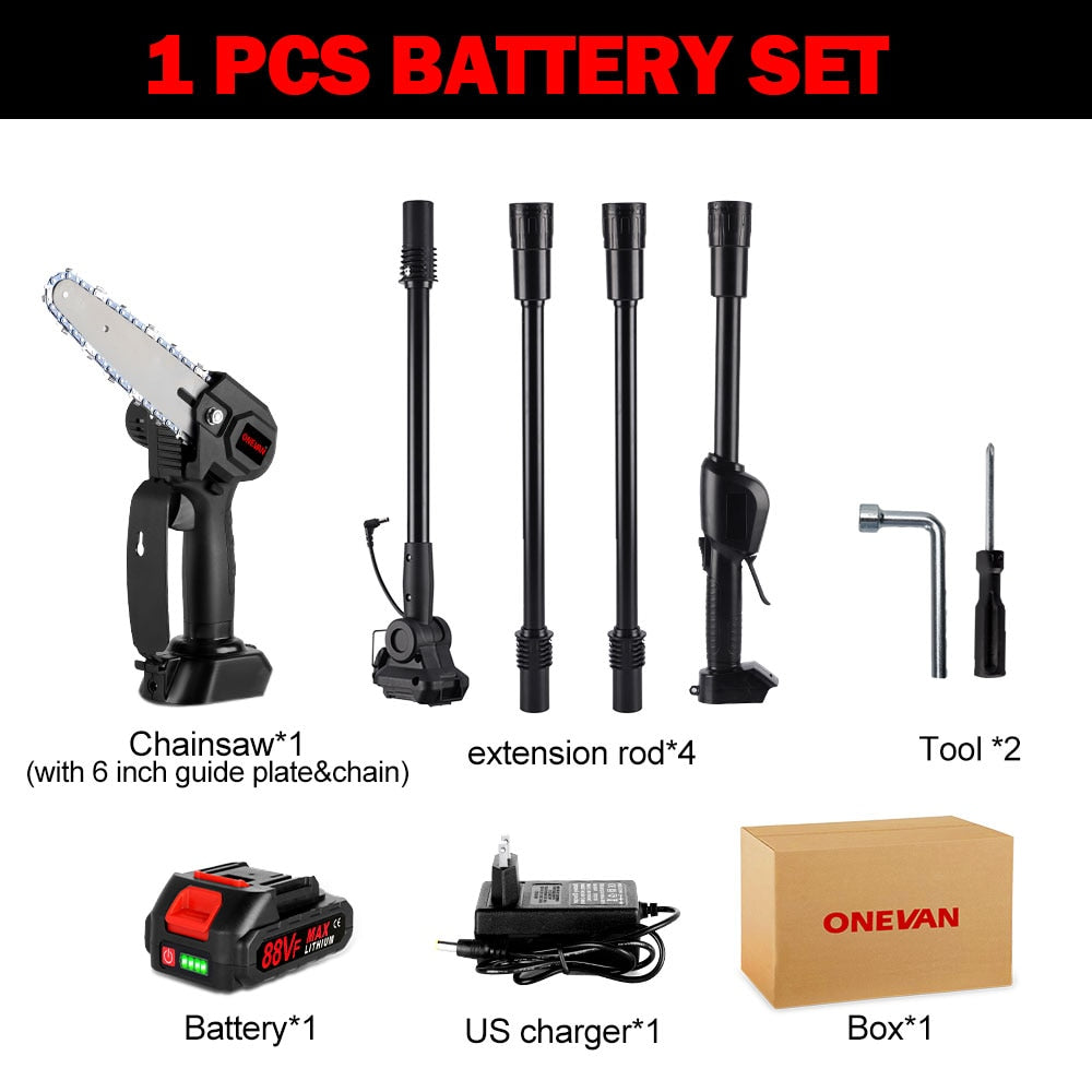 6 in 3500w 40000rpm Pole Saw Battery Cordless 9000mAh Makita 18V Battery Compatible