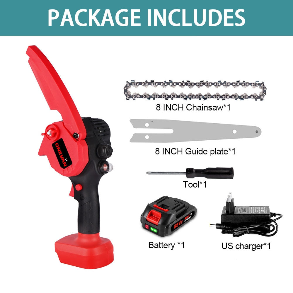 8 In 3500W Battery Chainsaw w Oiler and Charger Makita 18v Battery compatible