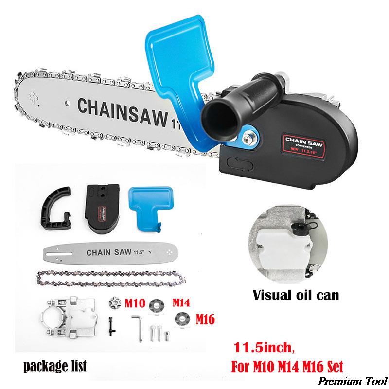 Angle Grinder to 11.5-12 In-29-30cm Chainsaw conversion Kit