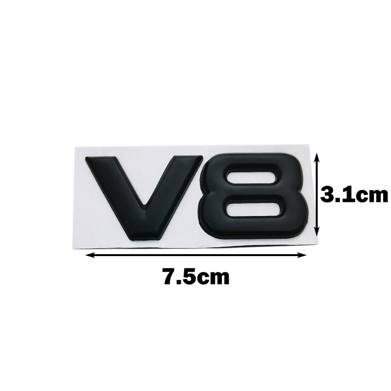 Auto adhesivo V8 logotipo para Benz AMG BMW Mazda Chevrolet Skoda Ford Audi 