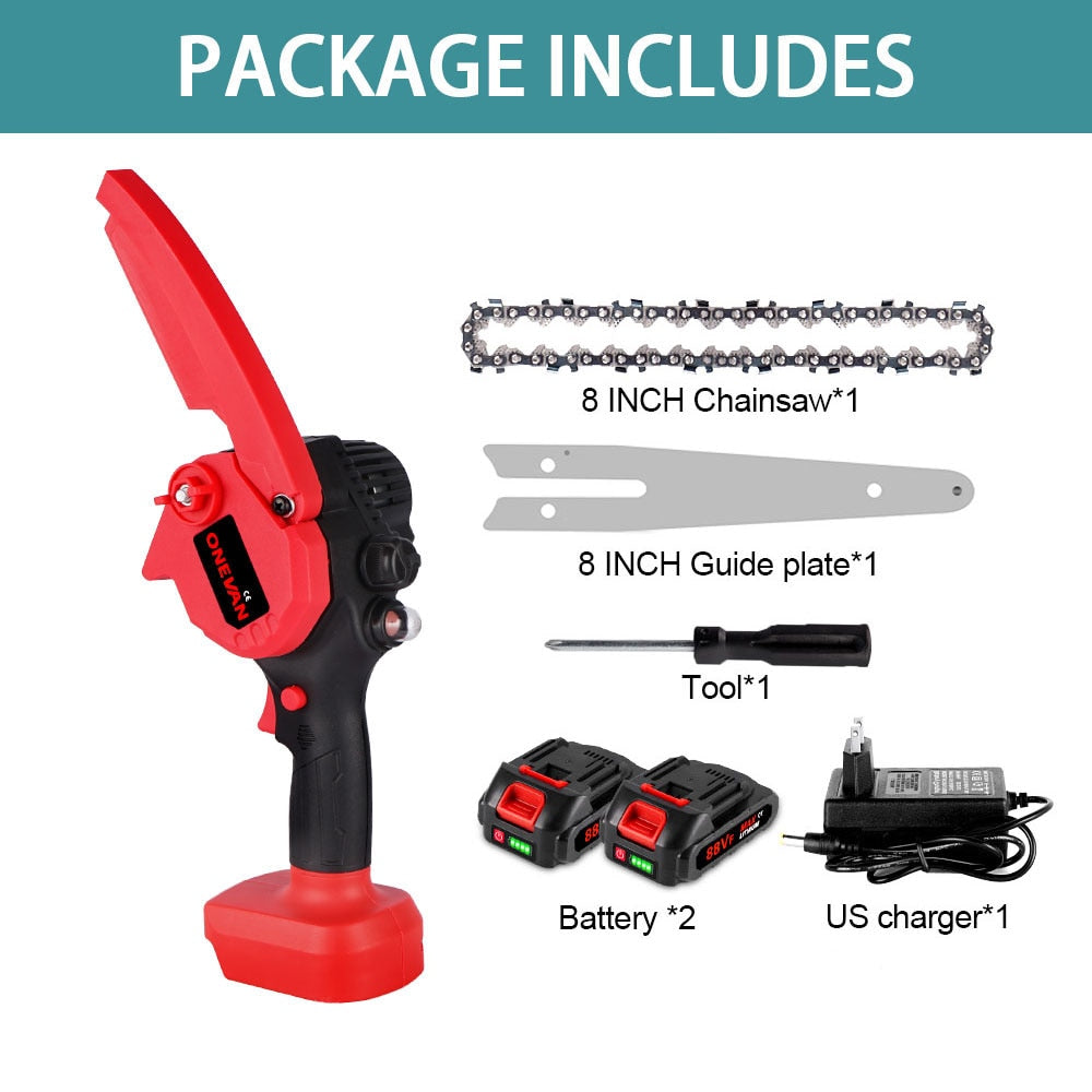 8 In 3500W Battery Chainsaw w Oiler and Charger Makita 18v Battery compatible