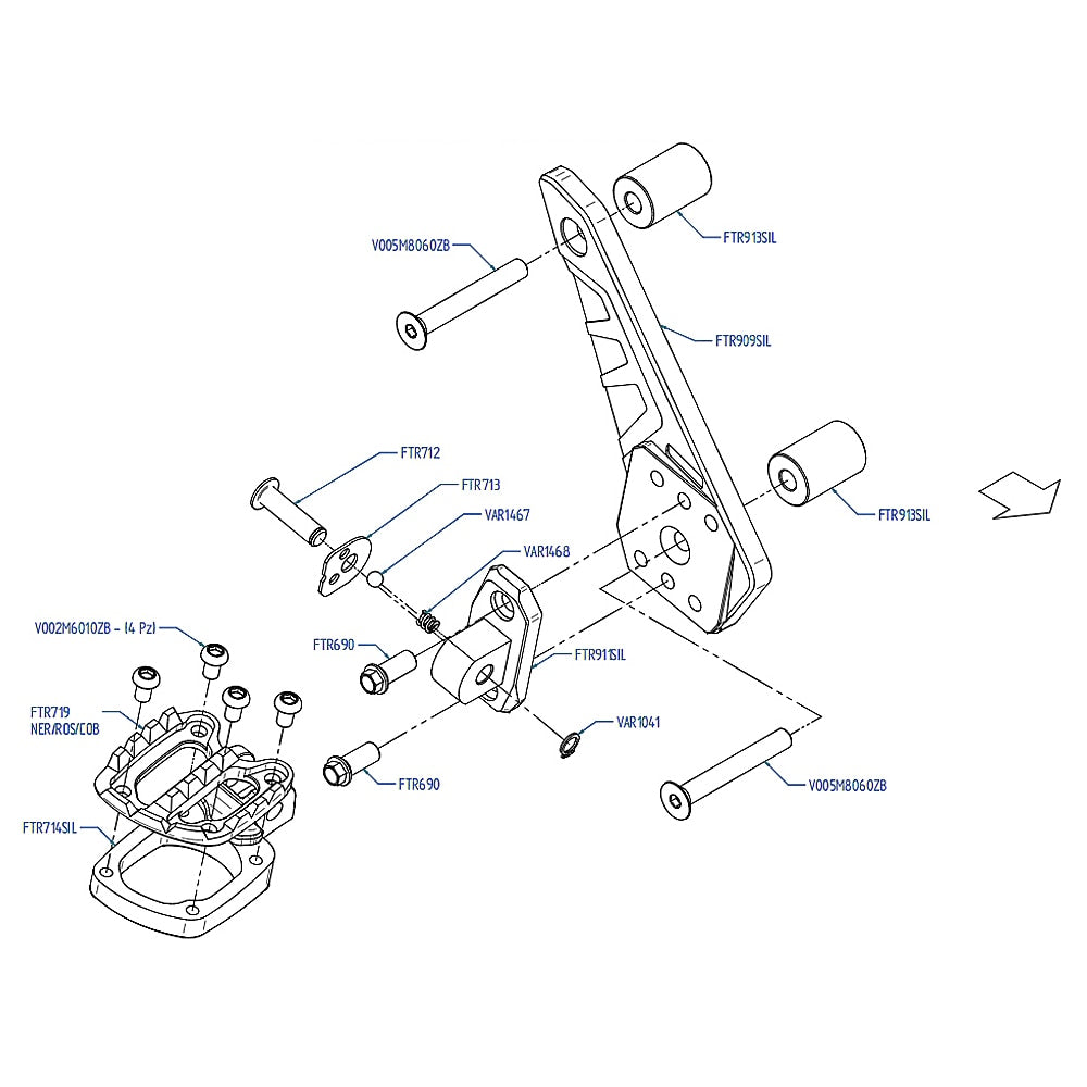 Repose-pieds arrière pliable pour moto, pour HONDA X-ADV 750 2021 – 2022 