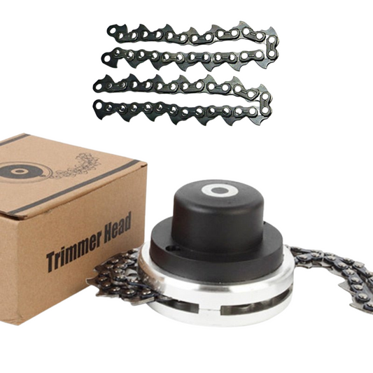Universal Chain Trimmer Head for Brushcutter String Trimmer w Thickening Chain